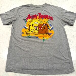 Nickelodeon The Angry Beavers Gray Graphic Tee T-Shirt Cotton Blend Men's Medium